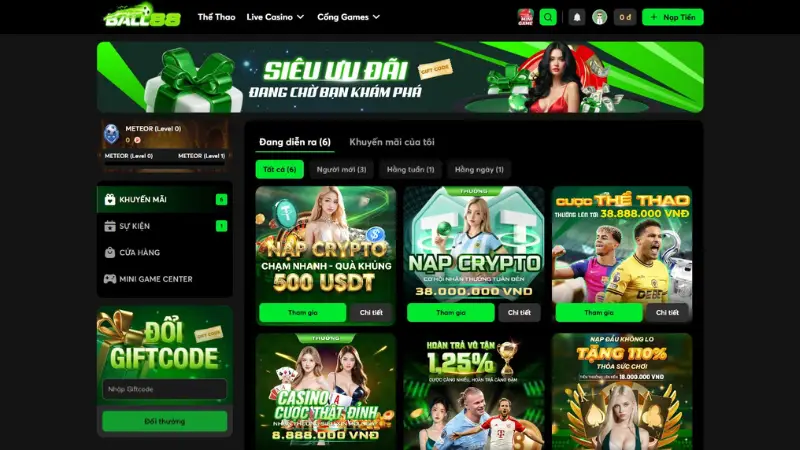 Khuyến mãi Ball88 mới nhất sau khi sáp nhập